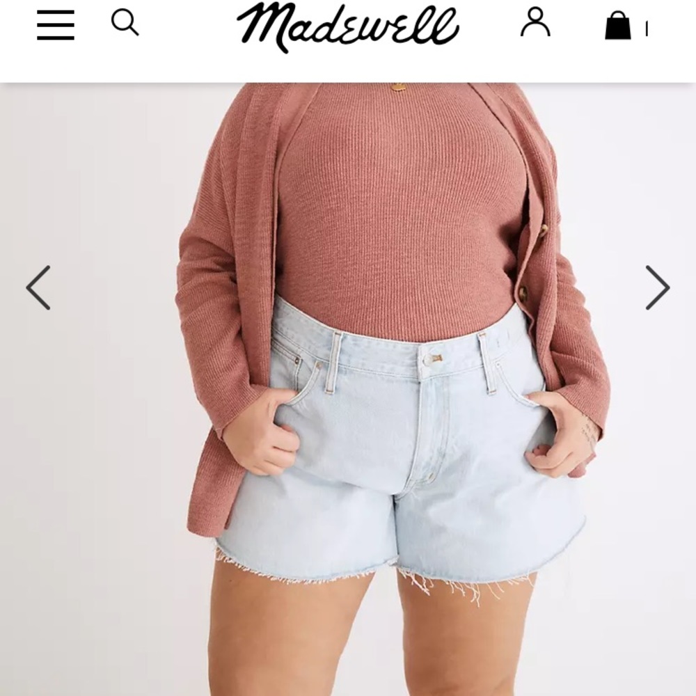 Plus Relaxed Denim Shorts in Essen Wash - Madewell